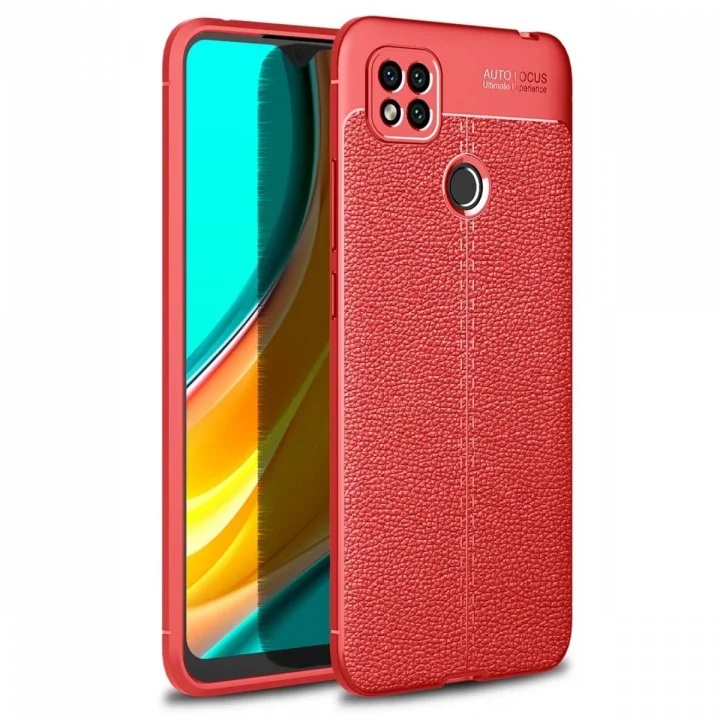 Mey İthalat®   Redmi 9C Kılıf Auto Focus Kapak - Kırmızı