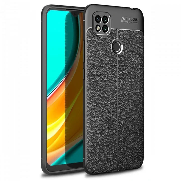 Mey İthalat®  Xiaomi Redmi 9C Kılıf Auto Focus Kapak - Siyah