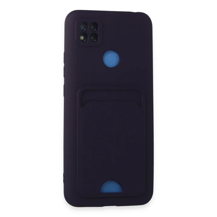 Mey İthalat®  Xiaomi Redmi 9C Kılıf Kelvin Kartvizitli Silikon - Derin Mor