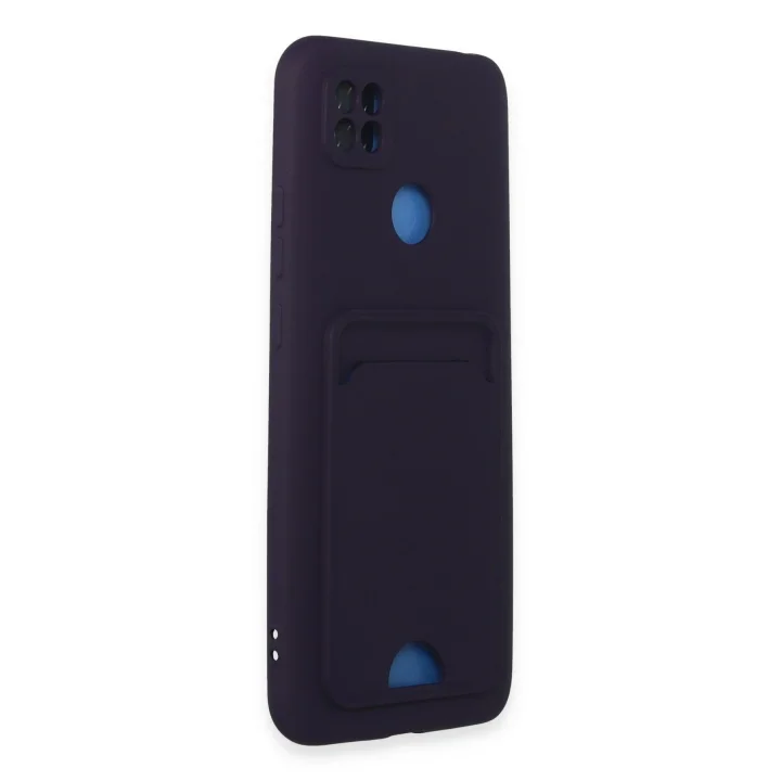Mey İthalat®  Xiaomi Redmi 9C Kılıf Kelvin Kartvizitli Silikon - Derin Mor