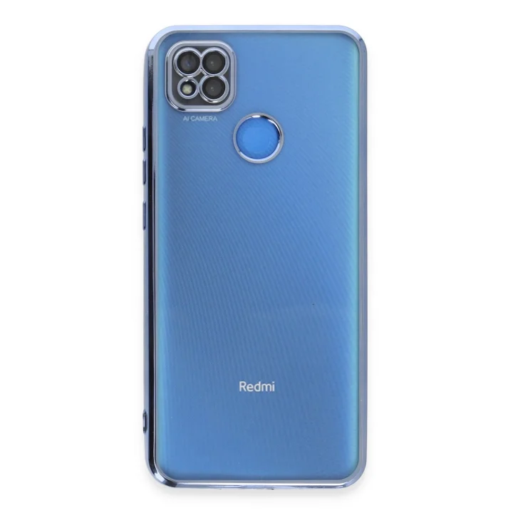 Mey İthalat®  Xiaomi Redmi 9C Kılıf  Lensli Silikon - Açık Mavi