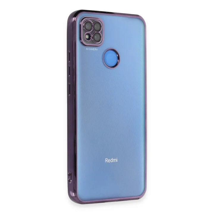Mey İthalat®  Xiaomi Redmi 9C Kılıf  Lensli Silikon - Mor