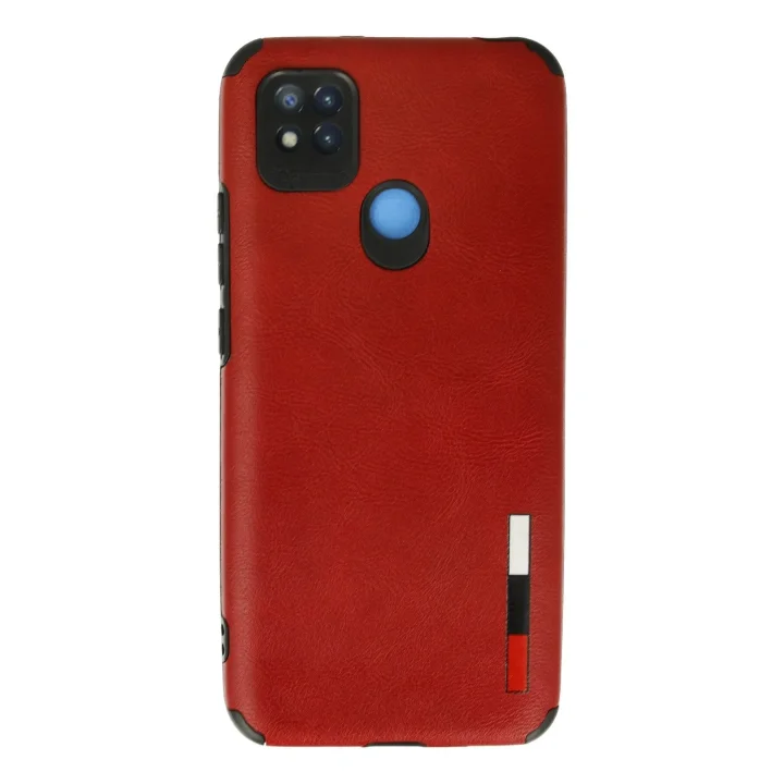 Mey İthalat®   Redmi 9C Kılıf Loop Deri Silikon - Kırmızı
