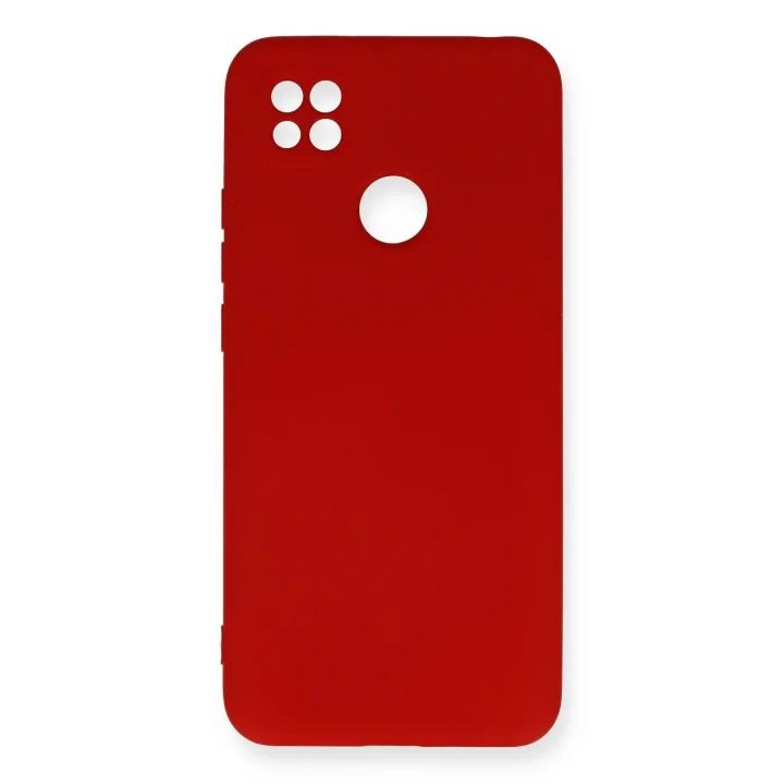 Mey İthalat®   Redmi 9C Kılıf Nano içi Kadife Silikon - Kırmızı