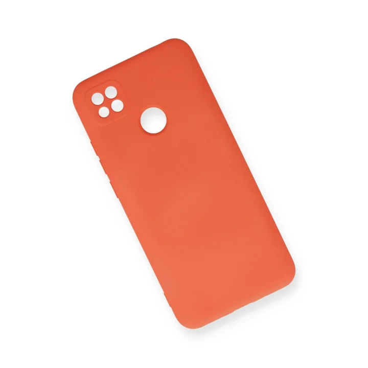 Mey İthalat®  Xiaomi Redmi 9C Kılıf Nano içi Kadife Silikon - Turuncu