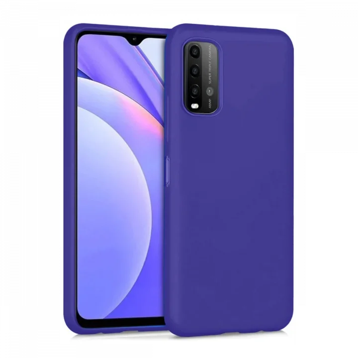 Mey İthalat®   Redmi 9T Kılıf Nano içi Kadife Silikon - Mor