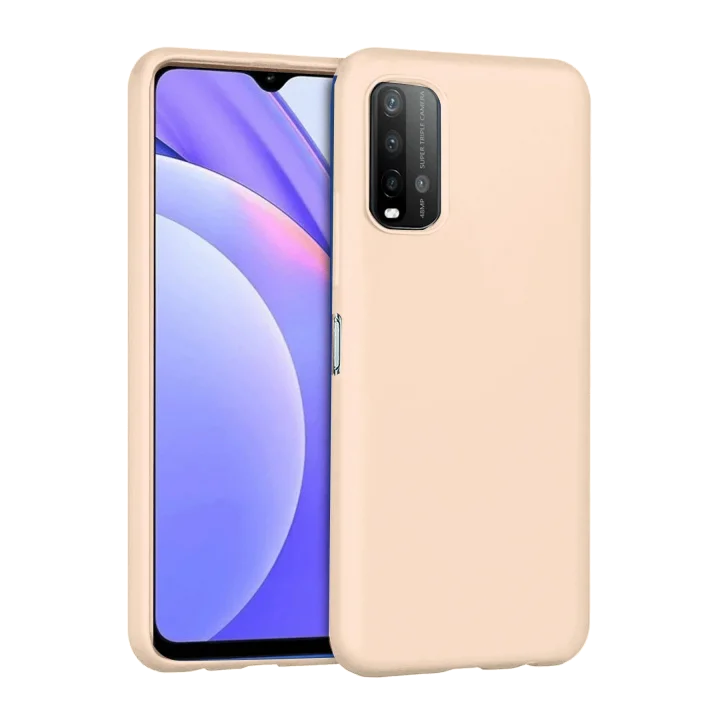 Mey İthalat®   Redmi 9T Kılıf Nano içi Kadife Silikon - Pudra