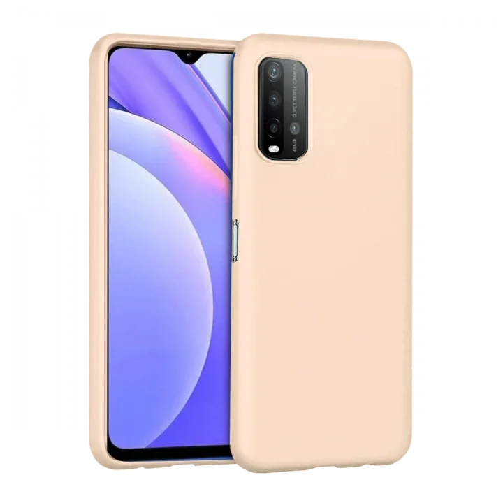 Mey İthalat®   Redmi 9T Kılıf Nano içi Kadife Silikon - Pudra