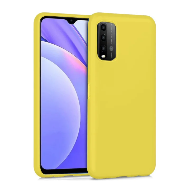 Mey İthalat®   Redmi 9T Kılıf Nano içi Kadife Silikon - Sarı