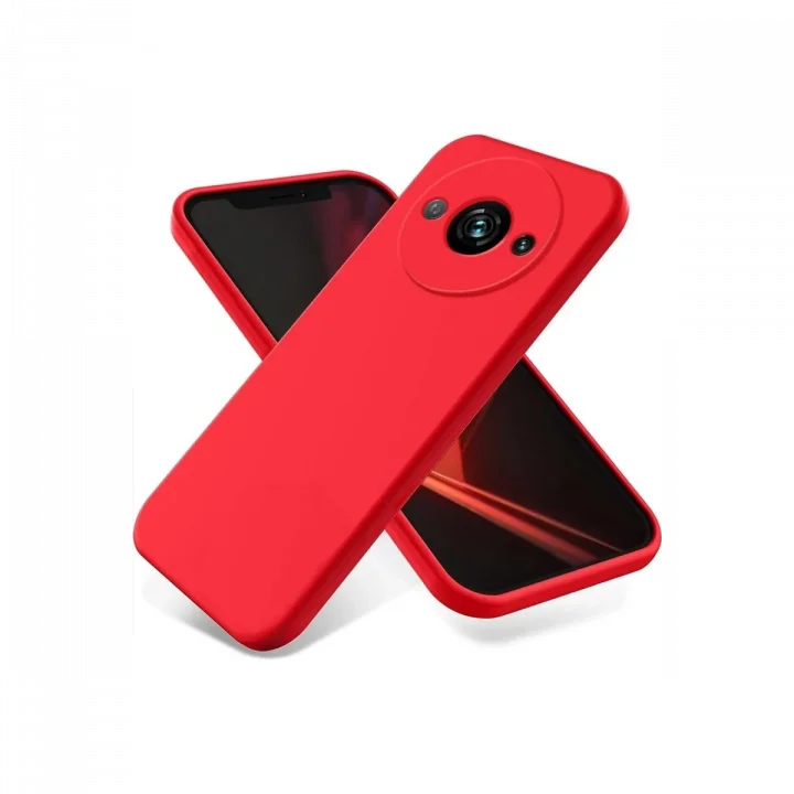 Mey İthalat®   Redmi A3 4G Kılıf First Silikon - Kırmızı