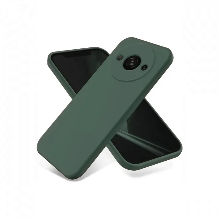 Mey İthalat®   Redmi A3 4G Kılıf First Silikon - Koyu Yeşil