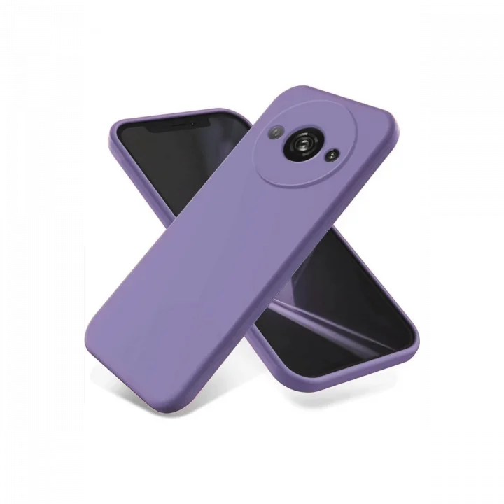 Mey İthalat®   Redmi A3 4G Kılıf First Silikon - Lila