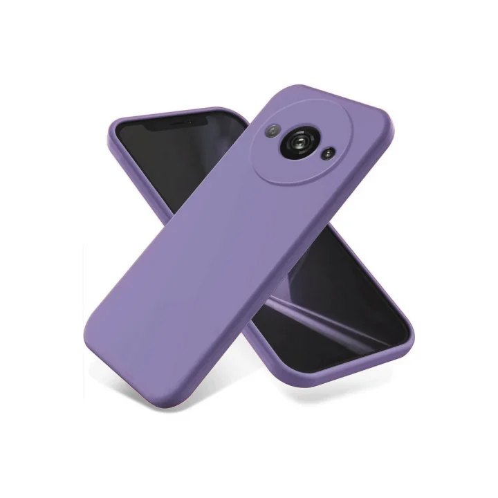 Mey İthalat®   Redmi A3 4G Kılıf First Silikon - Lila