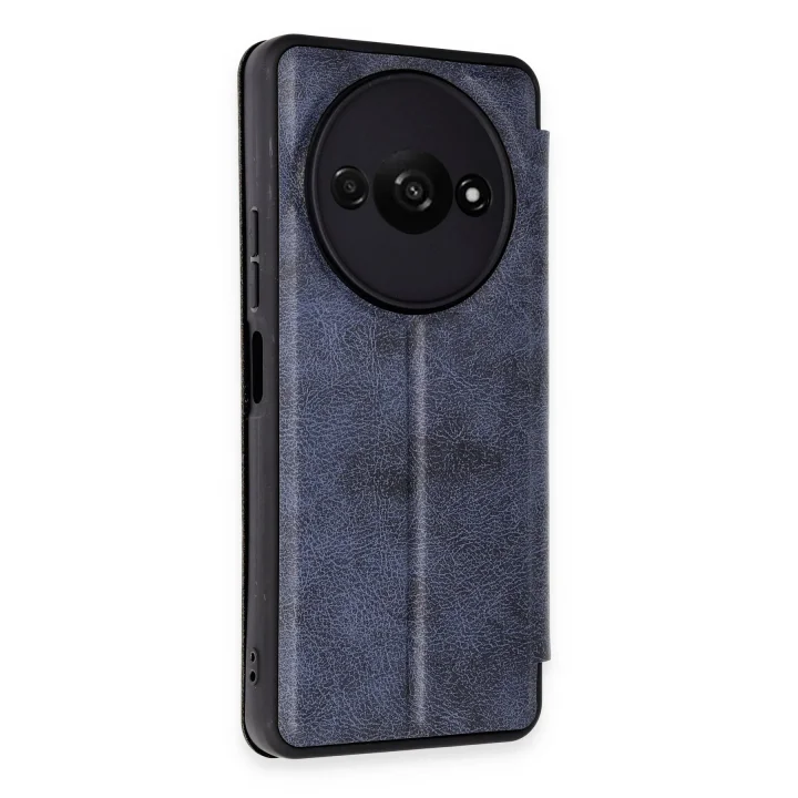 Mey İthalat®   Redmi A3 4G Kılıf Flip Cover - Lacivert