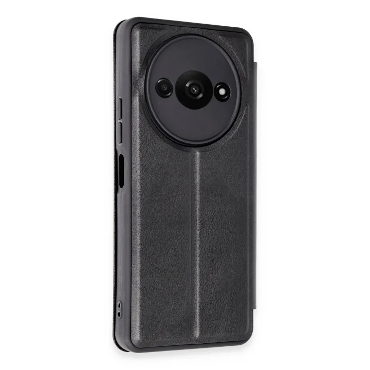 Mey İthalat®   Redmi A3 4G Kılıf Flip Cover - Siyah