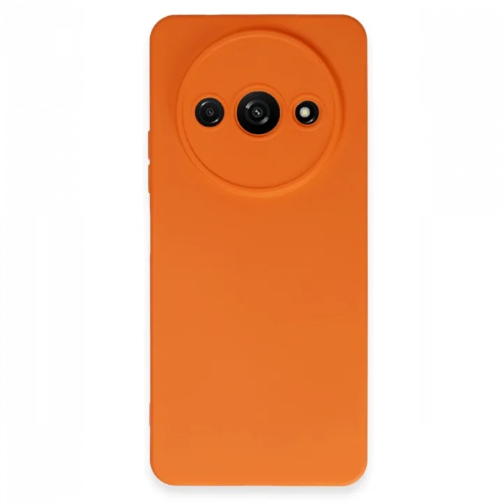Mey İthalat®   Redmi A3 4G Kılıf Nano içi Kadife Silikon - Turuncu