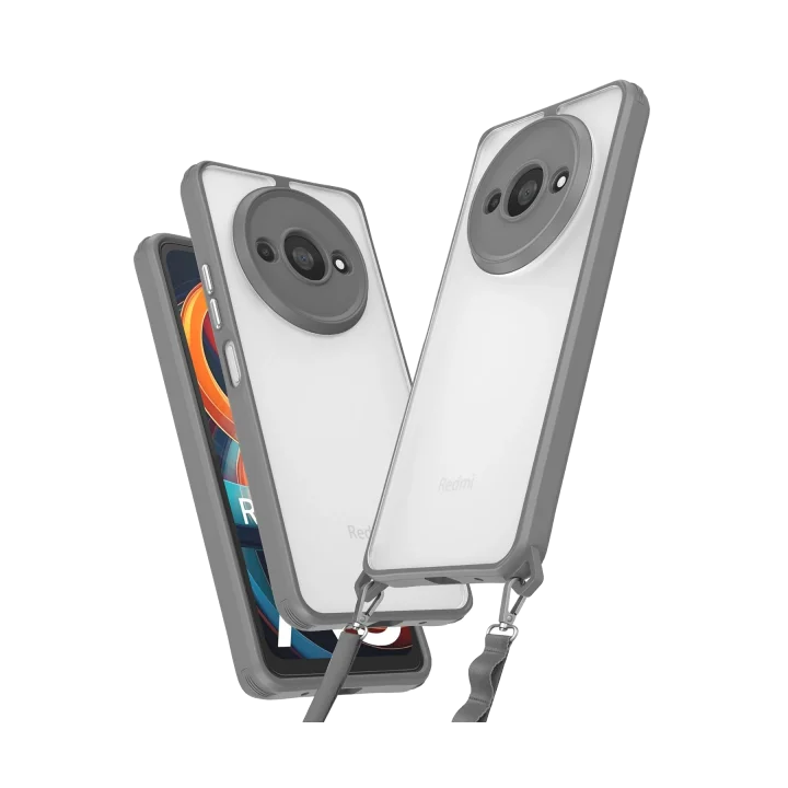 Mey İthalat®  Xiaomi Redmi A3 4G Kılıf Penta Silikon Kılıf - Titan Gri