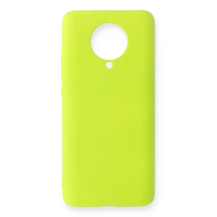 Mey İthalat®  Xiaomi Redmi K30 Pro Kılıf Nano içi Kadife Silikon - Sarı