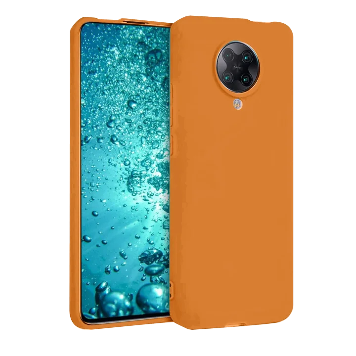 Mey İthalat®  Xiaomi Redmi K30 Pro Kılıf Nano içi Kadife Silikon - Turuncu