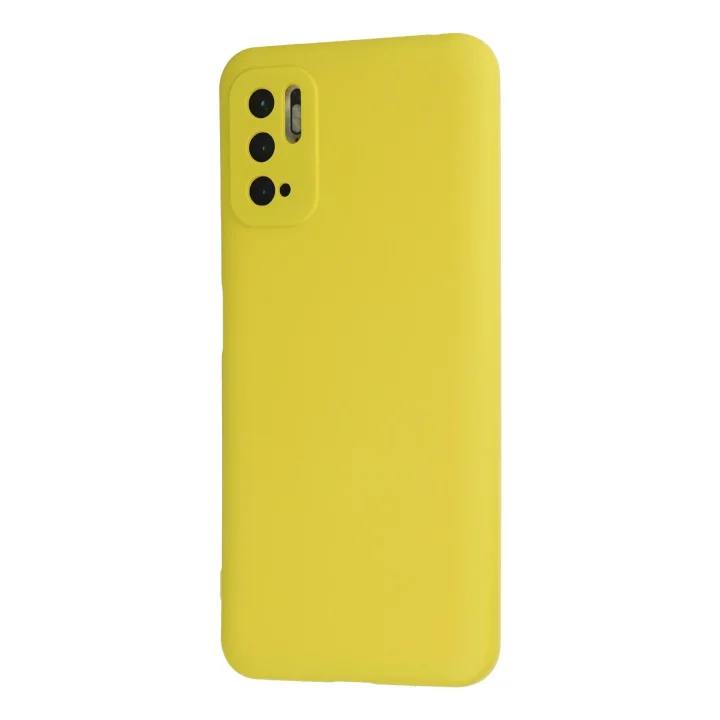 Mey İthalat®   Redmi Note 10 5G Kılıf Nano içi Kadife Silikon - Sarı