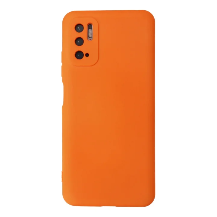 Mey İthalat®   Redmi Note 10 5G Kılıf Nano içi Kadife Silikon - Turuncu