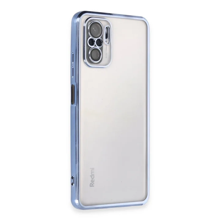 Mey İthalat®   Redmi Note 10 Kılıf  Lensli Silikon - Açık Mavi