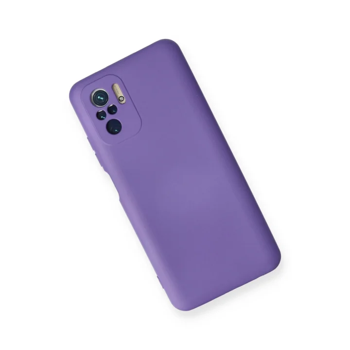 Mey İthalat®  Xiaomi Redmi Note 10 Kılıf Nano içi Kadife Silikon - Mor