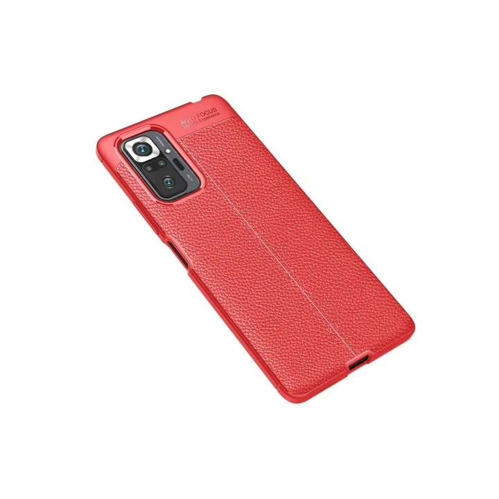 Mey İthalat®  Xiaomi Redmi Note 10 Pro Kılıf Auto Focus Kapak - Kırmızı