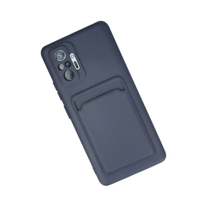 Mey İthalat®  Xiaomi Redmi Note 10 Pro Kılıf Kelvin Kartvizitli Silikon - Lacivert