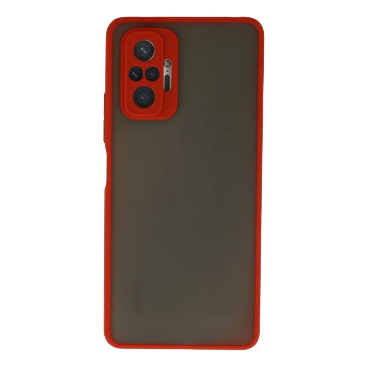 Mey İthalat®  Xiaomi Redmi Note 10 Pro Kılıf Montreal Silikon Kapak - Kırmızı