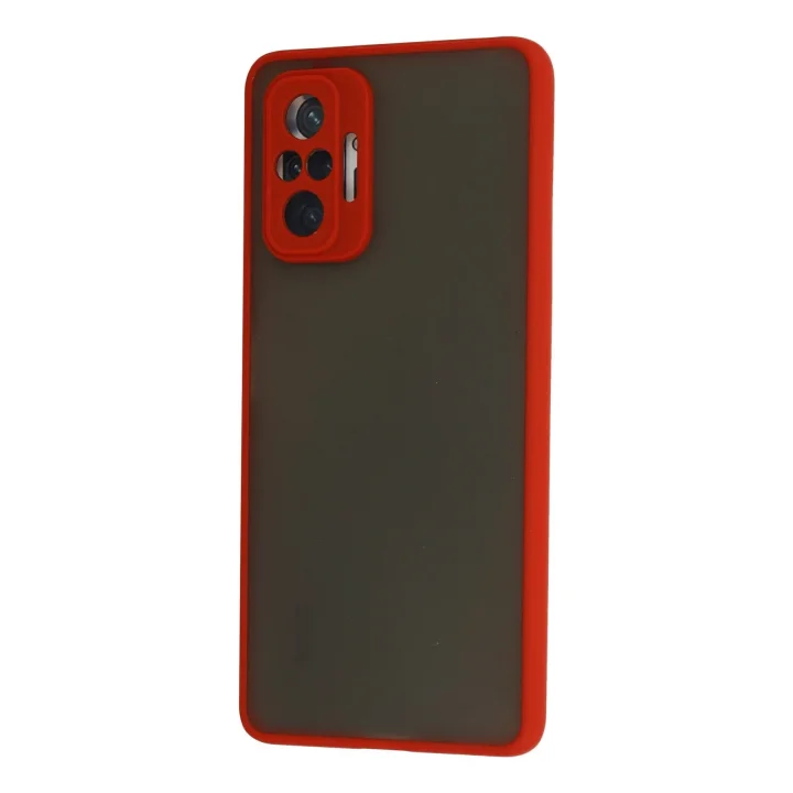 Mey İthalat®  Xiaomi Redmi Note 10 Pro Kılıf Montreal Silikon Kapak - Kırmızı