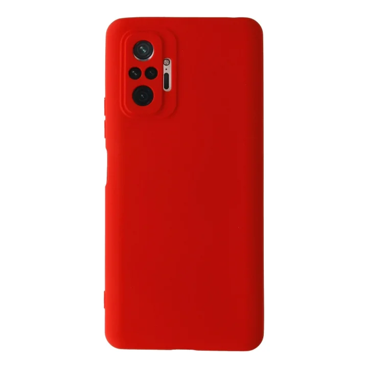 Mey İthalat®  Xiaomi Redmi Note 10 Pro Kılıf Nano içi Kadife Silikon - Kırmızı