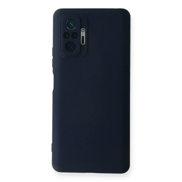 Mey İthalat®  Xiaomi Redmi Note 10 Pro Kılıf Nano içi Kadife Silikon - Lacivert