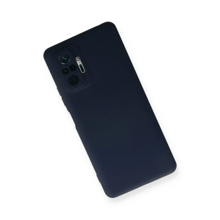 Mey İthalat®  Xiaomi Redmi Note 10 Pro Kılıf Nano içi Kadife Silikon - Lacivert
