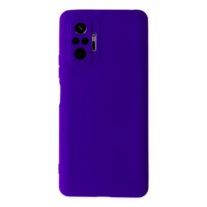 Mey İthalat®  Xiaomi Redmi Note 10 Pro Kılıf Nano içi Kadife Silikon - Mor
