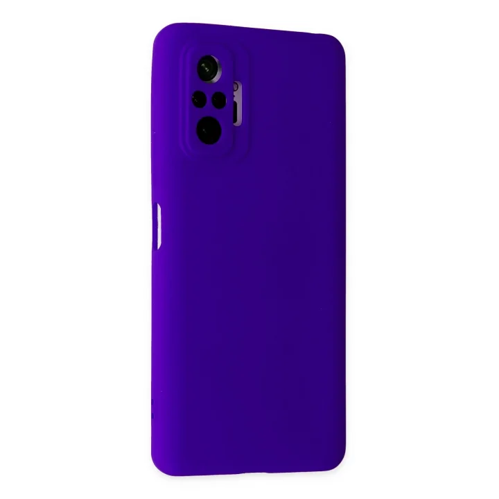 Mey İthalat®  Xiaomi Redmi Note 10 Pro Kılıf Nano içi Kadife Silikon - Mor