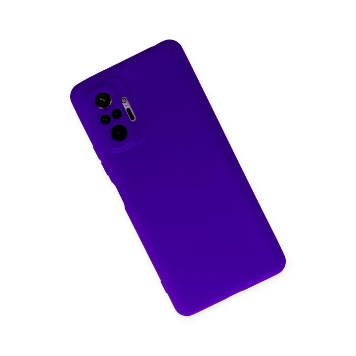 Mey İthalat®  Xiaomi Redmi Note 10 Pro Kılıf Nano içi Kadife Silikon - Mor