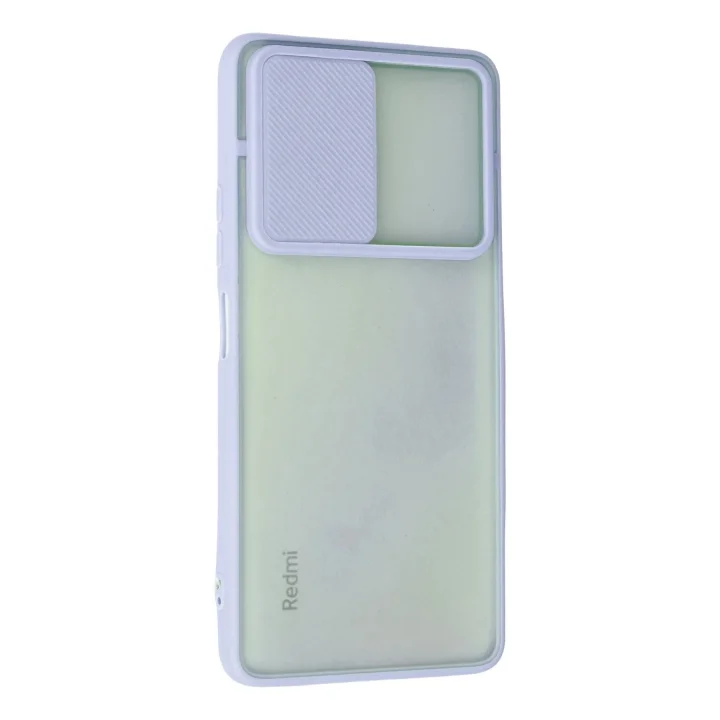 Mey İthalat®  Xiaomi Redmi Note 10 Pro Kılıf Palm Buzlu Kamera Sürgülü Silikon - Lila