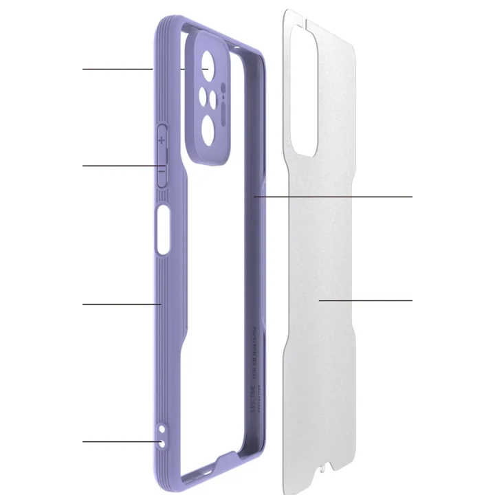 Mey İthalat®  Xiaomi Redmi Note 10 Pro Kılıf Platin Silikon - Kırmızı