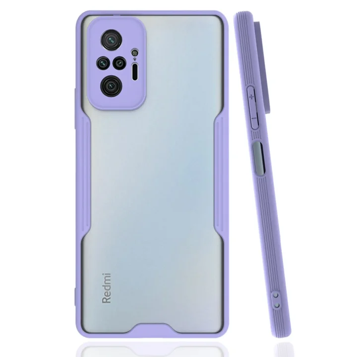 Mey İthalat®  Xiaomi Redmi Note 10 Pro Kılıf Platin Silikon - Lila