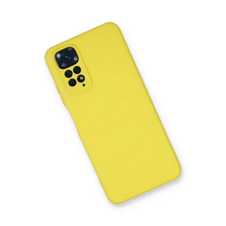 Mey İthalat®  Xiaomi Redmi Note 11 Kılıf Nano içi Kadife Silikon - Sarı