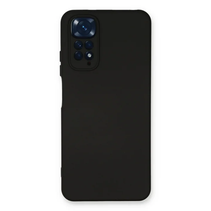Mey İthalat®  Xiaomi Redmi Note 11 Kılıf Nano içi Kadife Silikon - Siyah