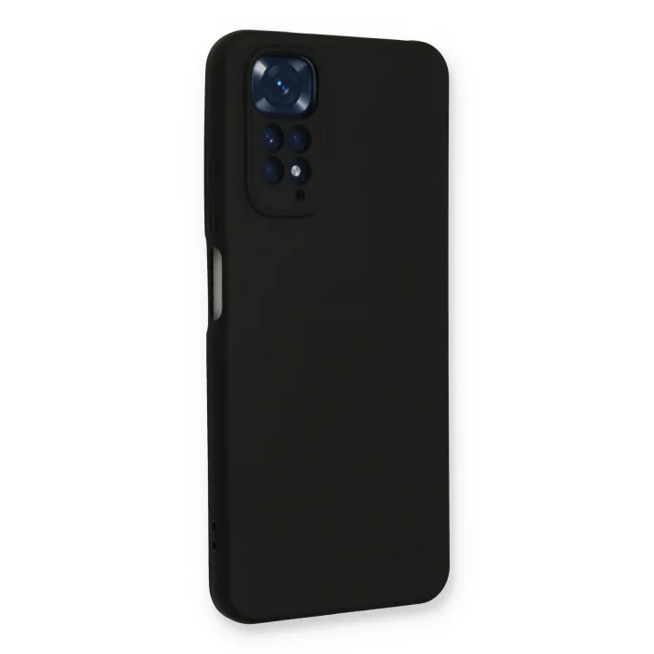 Mey İthalat®  Xiaomi Redmi Note 11 Kılıf Nano içi Kadife Silikon - Siyah