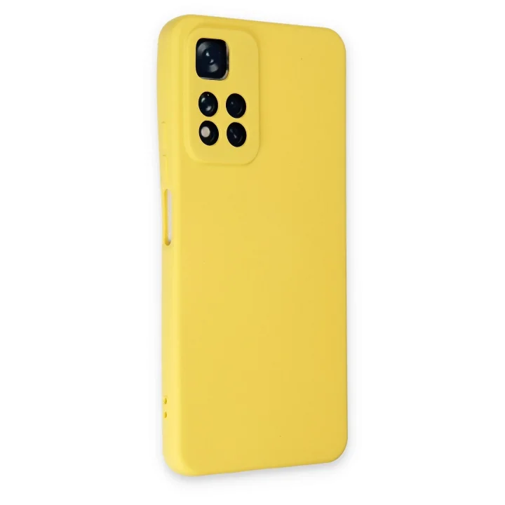Mey İthalat®  Xiaomi Redmi Note 11 Pro Plus 5G Kılıf Nano içi Kadife Silikon - Sarı