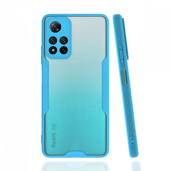 Mey İthalat®  Xiaomi Redmi Note 11 Pro Plus 5G Kılıf Platin Silikon - Mavi