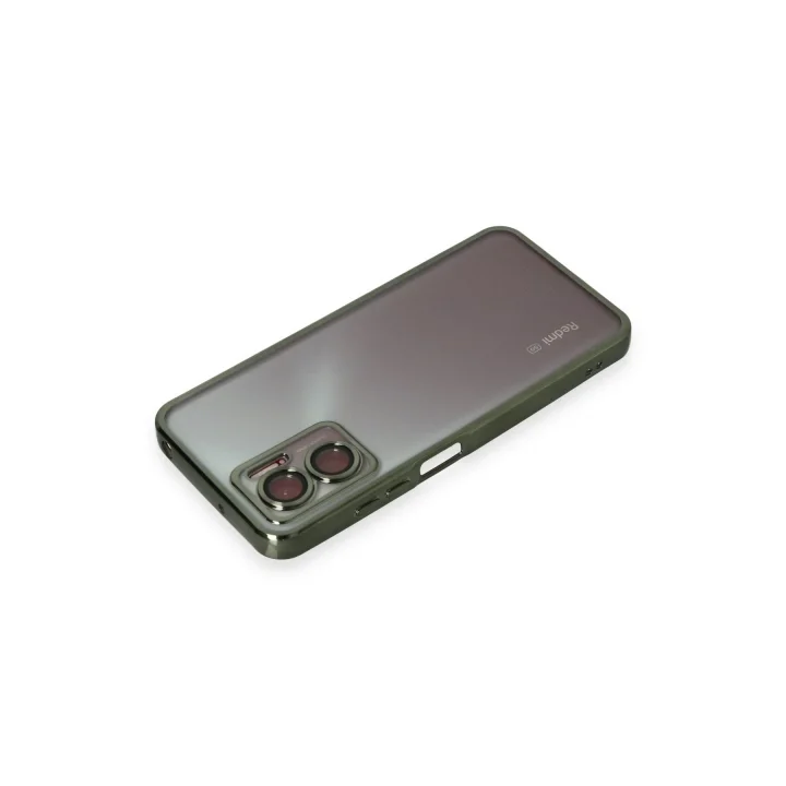 Mey İthalat®   Redmi Note 11E Kılıf  Lensli Silikon - Yeşil