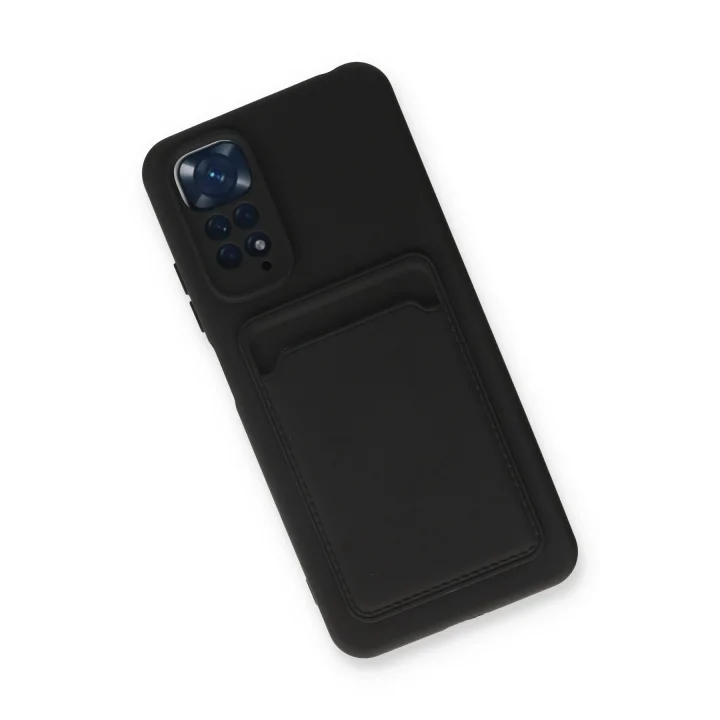 Mey İthalat®  Xiaomi Redmi Note 11S Kılıf Kelvin Kartvizitli Silikon - Siyah
