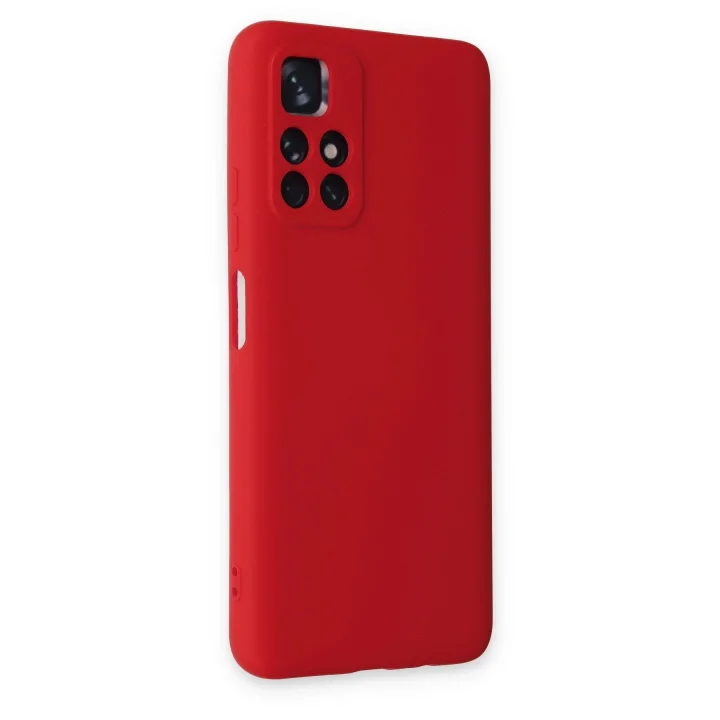 Mey İthalat®  Xiaomi Redmi Note 11T Kılıf Nano içi Kadife Silikon - Kırmızı