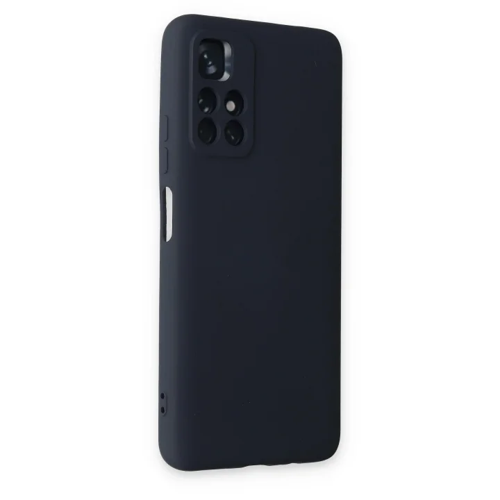 Mey İthalat®  Xiaomi Redmi Note 11T Kılıf Nano içi Kadife Silikon - Lacivert