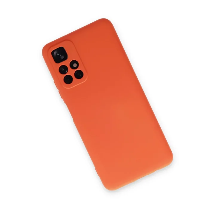 Mey İthalat®  Xiaomi Redmi Note 11T Kılıf Nano içi Kadife Silikon - Turuncu